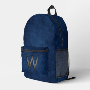 Elegante Klasse Gepersonaliseerd Monogram Koolgrij Bedrukte Rugzak