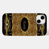 Elegante Klasse Goud Luipaard Zwart Case-Mate iPhone Case (Achterkant (horizontaal))