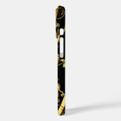 Elegante Klasse Goud Zebra Zwart Bloem Case-Mate iPhone Case (Achterkant / Links)