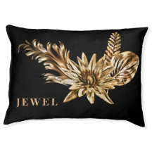 Elegante Klasse Gouden Bloemen Chic Zwarte Luxe Ho