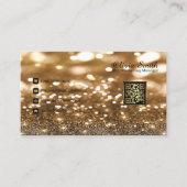 Elegante Klasse Kralengordijnen Glitter QR Code Visitekaartje (Voorkant)