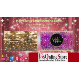 Elegante Klasse Kralengordijnen Glitter QR Code Visitekaartje