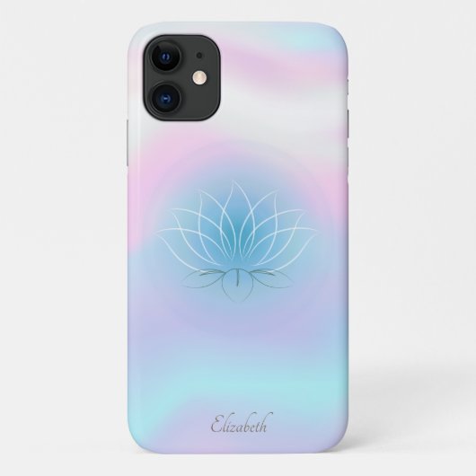 Elegante Klasse Lotus Holografisch Case-Mate iPhone Case (Achterkant)