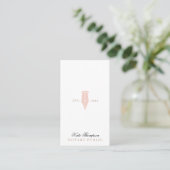 Elegante Klasse Notaris Handtekening QR Code Roze Visitekaartje (Staand voorkant)