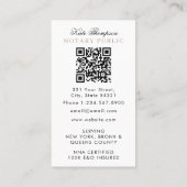 Elegante Klasse Notaris Handtekening QR Code Roze Visitekaartje (Achterkant)