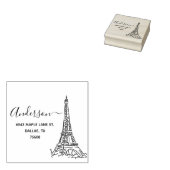 Elegante Klasse Parijs Eiffeltoren Retouradres Rubberstempel