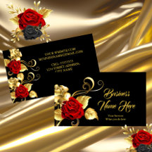Elegante Klasse Rode Roos Zwarte Gouden Blad