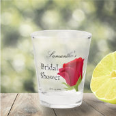 Elegante Klasse Rood Roos Bruidsuitnodiging  Shot Glas