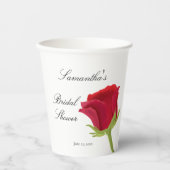 Elegante Klasse Roze Bruidsdouche  Papieren Bekers (Voorkant)