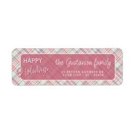 Elegante Klasse Rustieke Rutige Plaid Patroon Etiket