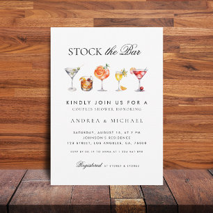 Elegante Klasse Script Stock de Bar Koppels Bruisf Kaart