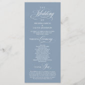 Elegante Klasse Trouwceremonie Orde Programmakaart (Voorkant)