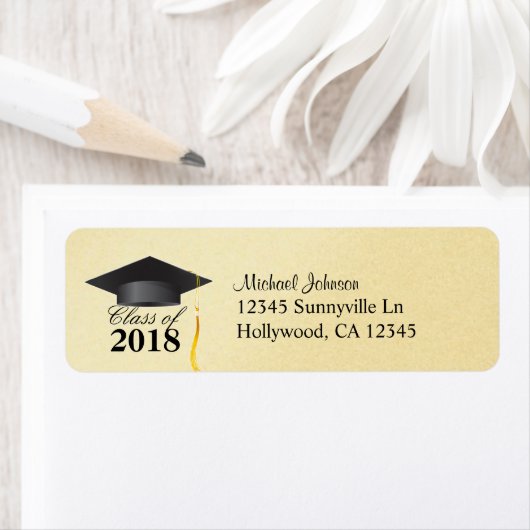 Elegante Klasse van 2018 Goud Etiket (Insitu)