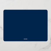 Elegante Klasse van 2024 Afstuderen Foto Afstudere Folie Uitnodiging (Achterkant)