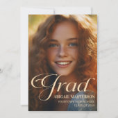 Elegante Klasse van 2024 Foto Afstudeerder Afstude (Voorkant)