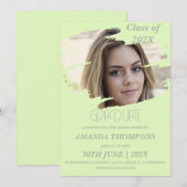 Elegante klasse van 2025 Afstudeerder foto afstude Kaart (Voorkant / Achterkant)