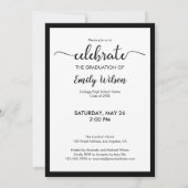 Elegante klasse van 2025 Black White Graduation Pa Kaart (Achterkant)