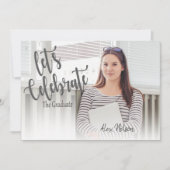 Elegante klasse van 2025 foto Graduation Party Kaart (Voorkant)