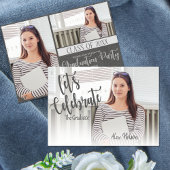 Elegante klasse van 2025 foto Graduation Party Kaart