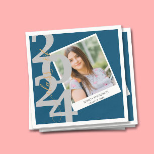 Elegante Klasse van 2025 Foto Graduation Party Servet