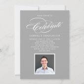 Elegante Klasse van 2025 Slate Photo Graduation Pa Kaart (Achterkant)