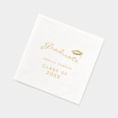 Elegante klasse van Afstuderen Pet Afstuderen Folie Servetten (Links)