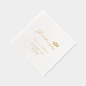 Elegante klasse van Afstuderen Pet Afstuderen Folie Servetten (Rechts)