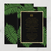 Elegante Klasse Varens Huwelijksmenu Menu (Voorkant / Achterkant)