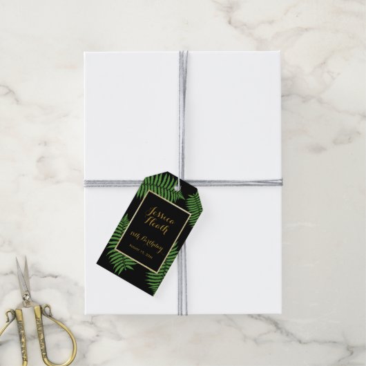 Elegante Klasse Varentakken 18e Verjaardag Cadeaulabel (Met Touw)