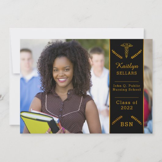 Elegante Klasse Verpleging | Medische School Afstu Kaart (Voorkant)