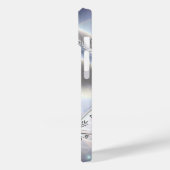 Elegante Klasse Zilver Metaal Bloemig Uitzicht Case-Mate iPhone Case (Achterkant / Links)