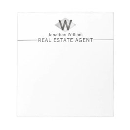 Elegante Klasse Zilveren Zwarte Gepersonaliseerde  Notitieblok