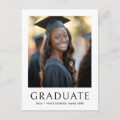 Elegante klassiek afstuderen jaarfoto afstuderen briefkaart (Voorkant)