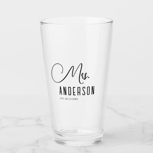 elegante klassieke aangepaste moderne glazen beker (Voorkant)