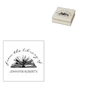 Elegante klassieke aangepaste naam uit het bibliot rubberstempel (Gestempeld)