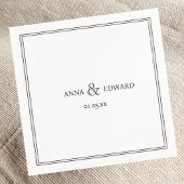 Elegante klassieke Ampersand bruiloft servetten