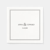 Elegante klassieke Ampersand bruiloft servetten (Voorkant)