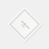 Elegante klassieke Ampersand bruiloft servetten (Hoek)