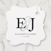 Elegante klassieke Ampersand Monogram bruiloft Bedankjes Labels (Achterkant)