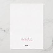 Elegante klassieke art deco eenvoudige frameWit go Folie Uitnodiging (Achterkant)