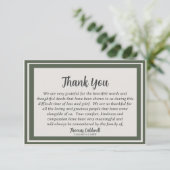 Elegante klassieke begrafenis bedankkaart (Staand voorkant)