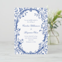 Elegante klassieke blauwe Franse land bloemenbruil