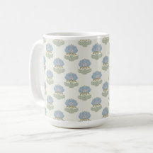 Elegante Klassieke Blauwe Groene Arts & Crafts Blo