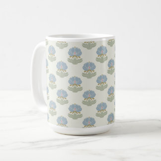 Elegante Klassieke Blauwe Groene Arts & Crafts Blo Koffiemok
