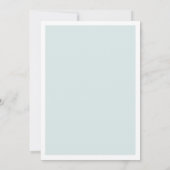 Elegante klassieke blauwe script bruiloft zitplaat kaart (Achterkant)