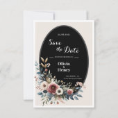 Elegante Klassieke Bloemen Rustieke Huwelijk Save  Save The Date (Voorkant)
