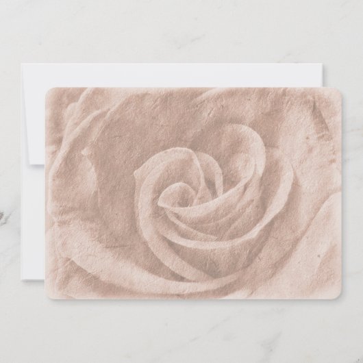 Elegante Klassieke Bloemen Rustieke Huwelijksuitno Kaart (Achterkant)