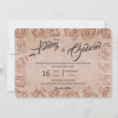 Elegante Klassieke Bloemen Rustieke Huwelijksuitno Kaart (Voorkant)