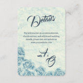 Elegante Klassieke Bloemen Rustieke Trouwdetails 2 Informatiekaartje (Voorkant)