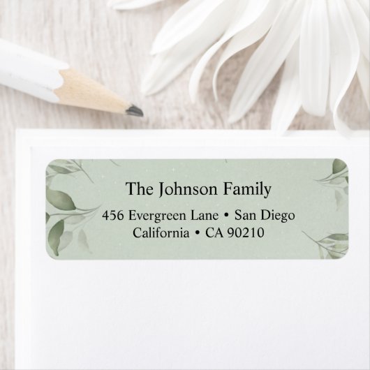 Elegante klassieke bloemenkerst etiket (Insitu)